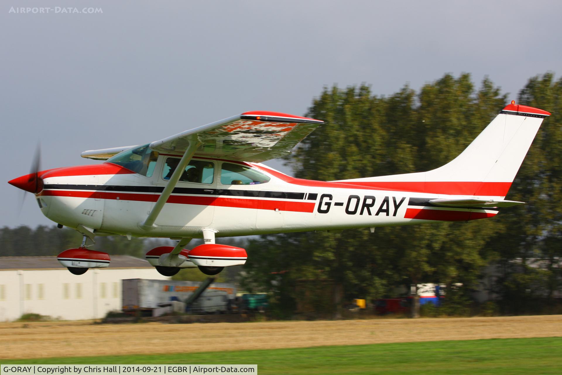 G-ORAY, 1980 Reims F182Q Skylane C/N 0132, at Breighton's Heli Fly-in, 2014