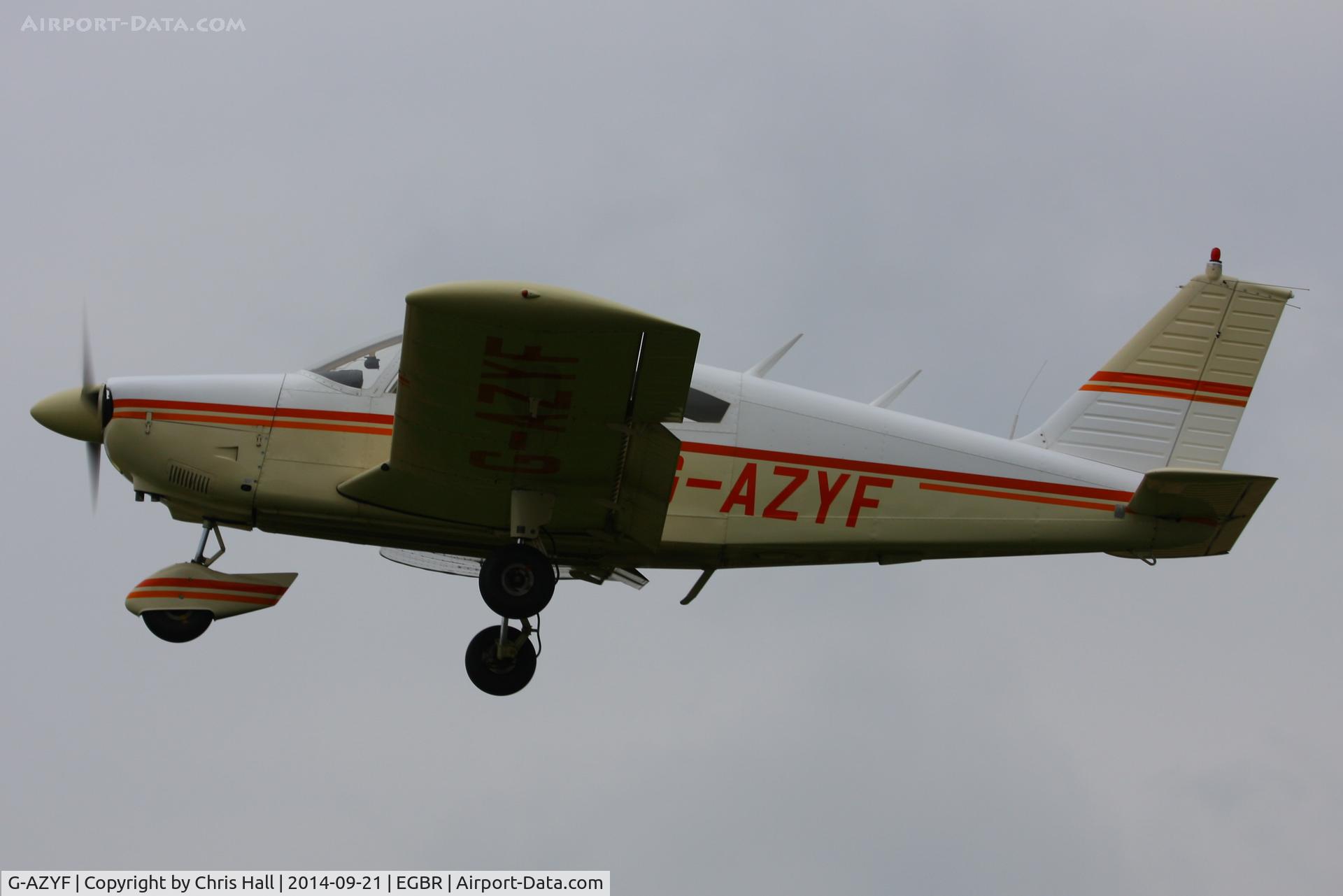 G-AZYF, 1968 Piper PA-28-180 Cherokee C/N 28-5227, at Breighton's Heli Fly-in, 2014