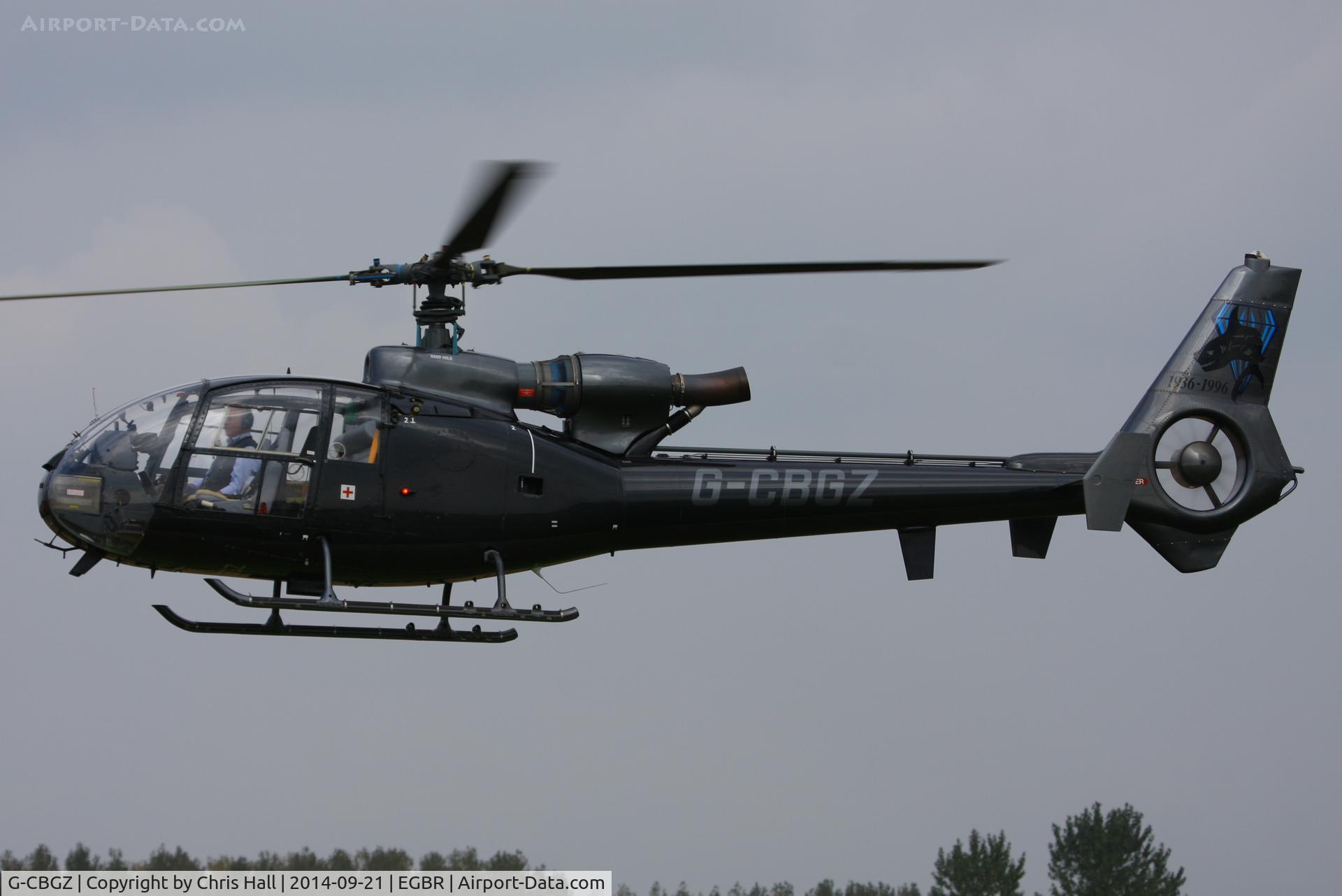 G-CBGZ, 1982 Westland SA-341C Gazelle HT2 C/N 1915, at Breighton's Heli Fly-in, 2014