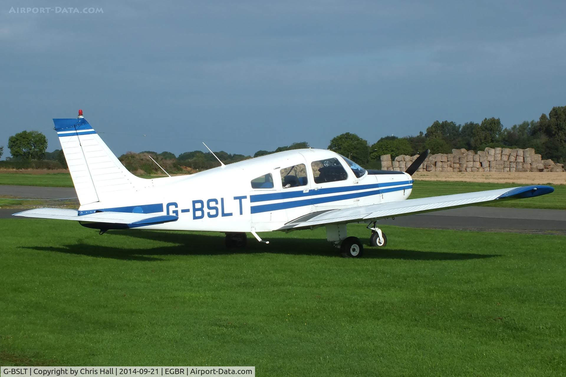 G-BSLT, 1980 Piper PA-28-161 Cherokee Warrior II C/N 28-8016303, at Breighton's Heli Fly-in, 2014