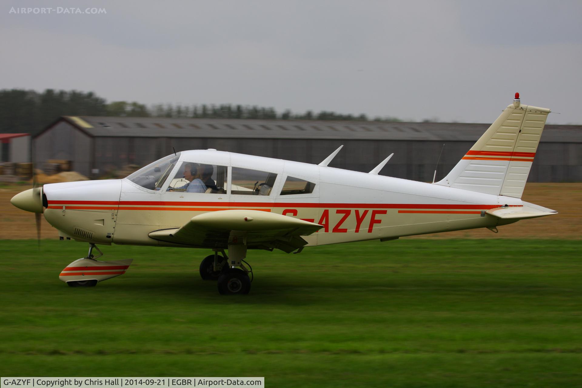 G-AZYF, 1968 Piper PA-28-180 Cherokee C/N 28-5227, at Breighton's Heli Fly-in, 2014