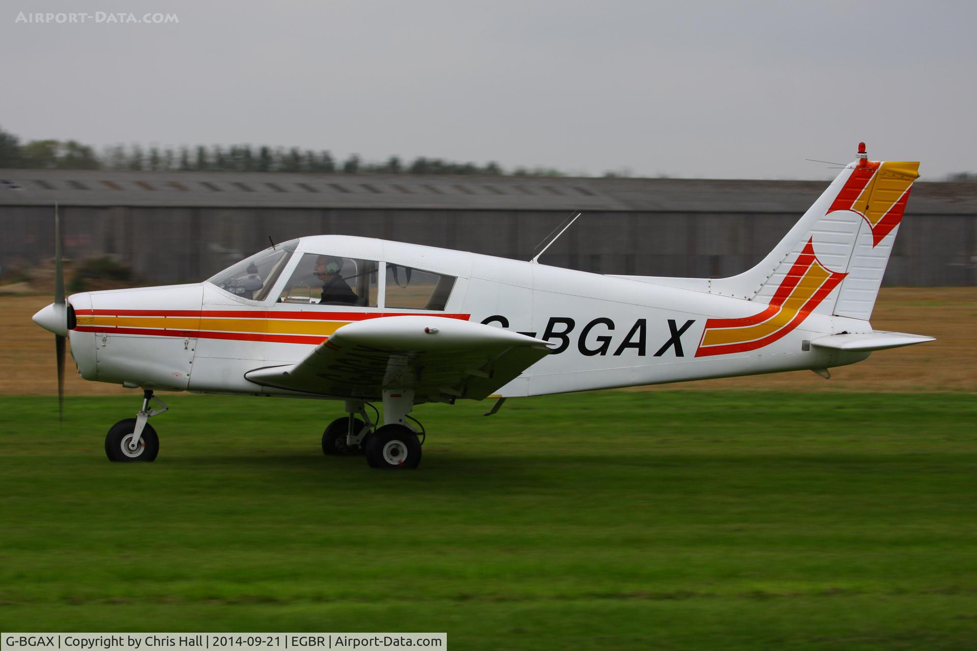 G-BGAX, 1973 Piper PA-28-140 Cherokee C/N 28-7325409, at Breighton's Heli Fly-in, 2014