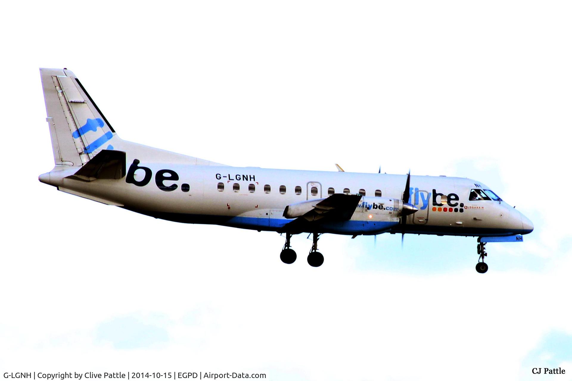 G-LGNH, 1993 Saab SF340B C/N 340B-333, On finals for landing at Aberdeen EGPD