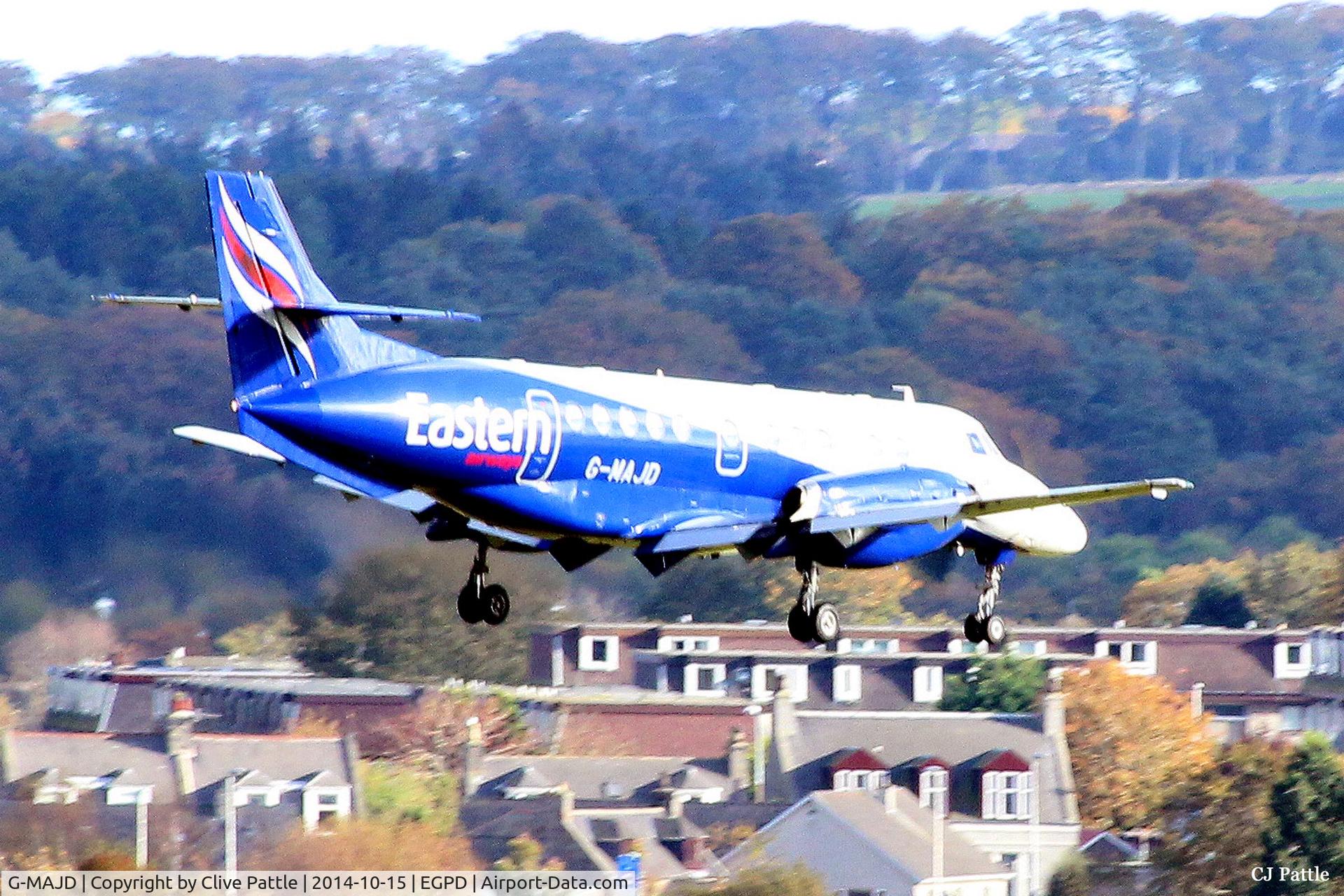 G-MAJD, 1992 British Aerospace Jetstream 41 C/N 41006, On short finals for landing at Aberdeen EGPD