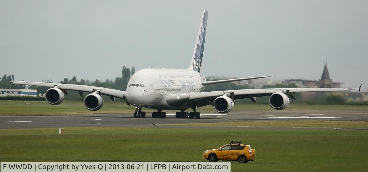 F-WWDD, 2005 Airbus A380-861 C/N 004, Airbus A380-861, Take off Rwy 21, Paris-Le Bourget (LFPB-LBG) Air Show 2013