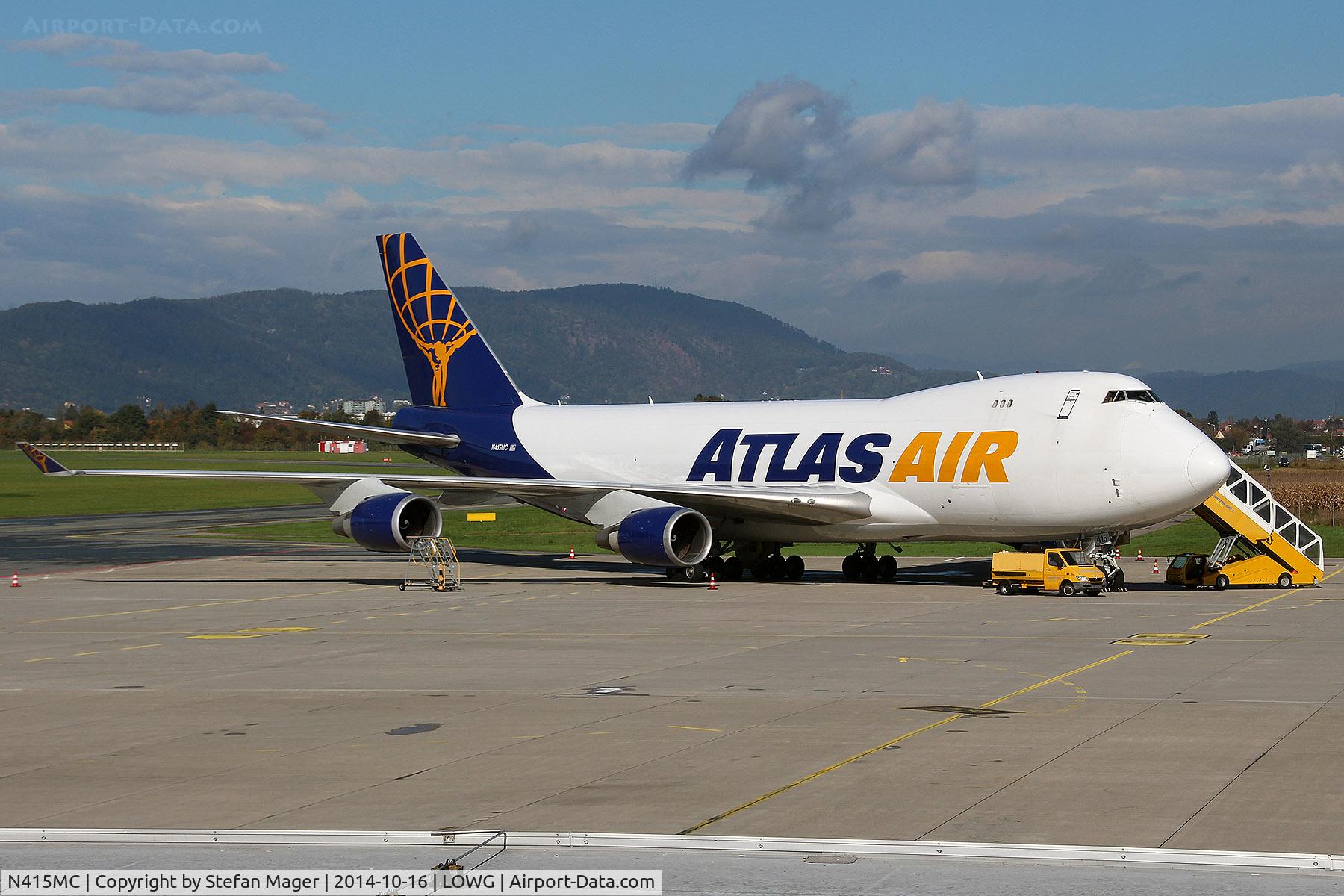 N415MC, 2002 Boeing 747-47UF C/N 32837, Atlas Air B747-400F @ GRZ