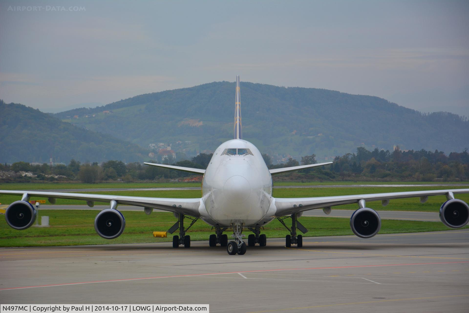 N497MC, 1999 Boeing 747-47UF C/N 29258, B744F transporting RedBull aircrafts for the AirRace-Finale in Zeltweg