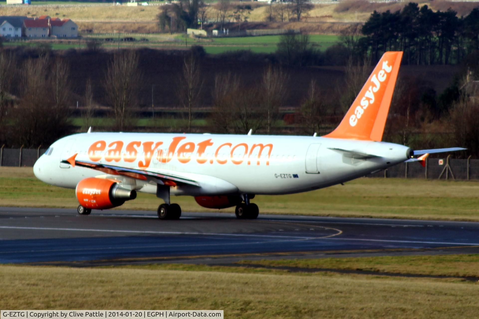 G-EZTG, 2009 Airbus A320-214 C/N 3946, Easyjet holding for take-off at Edinburgh EGPH