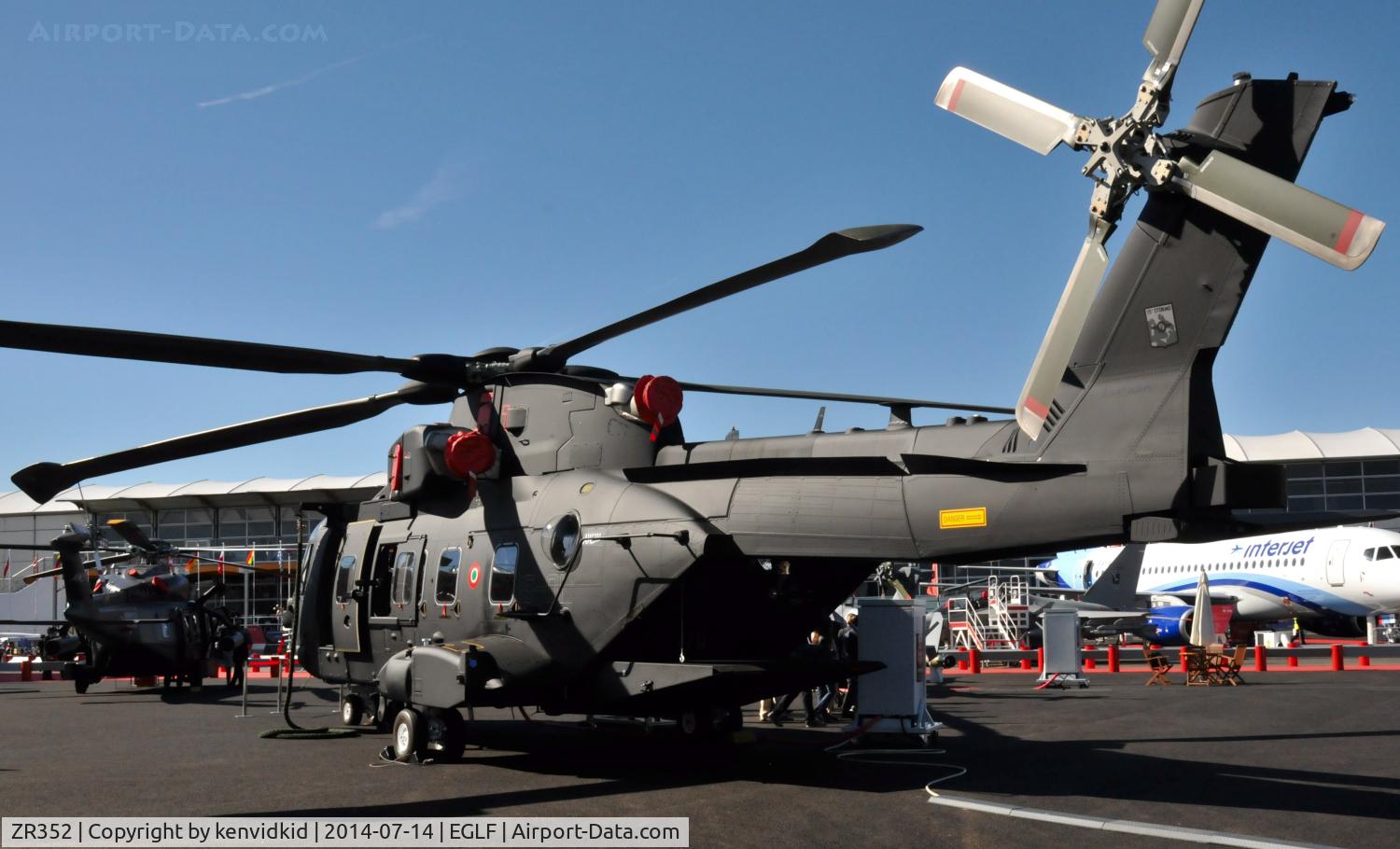 ZR352, 2014 AgustaWestland AW-101 Mk.611 C/N 50257, On static display at FIA 2014.