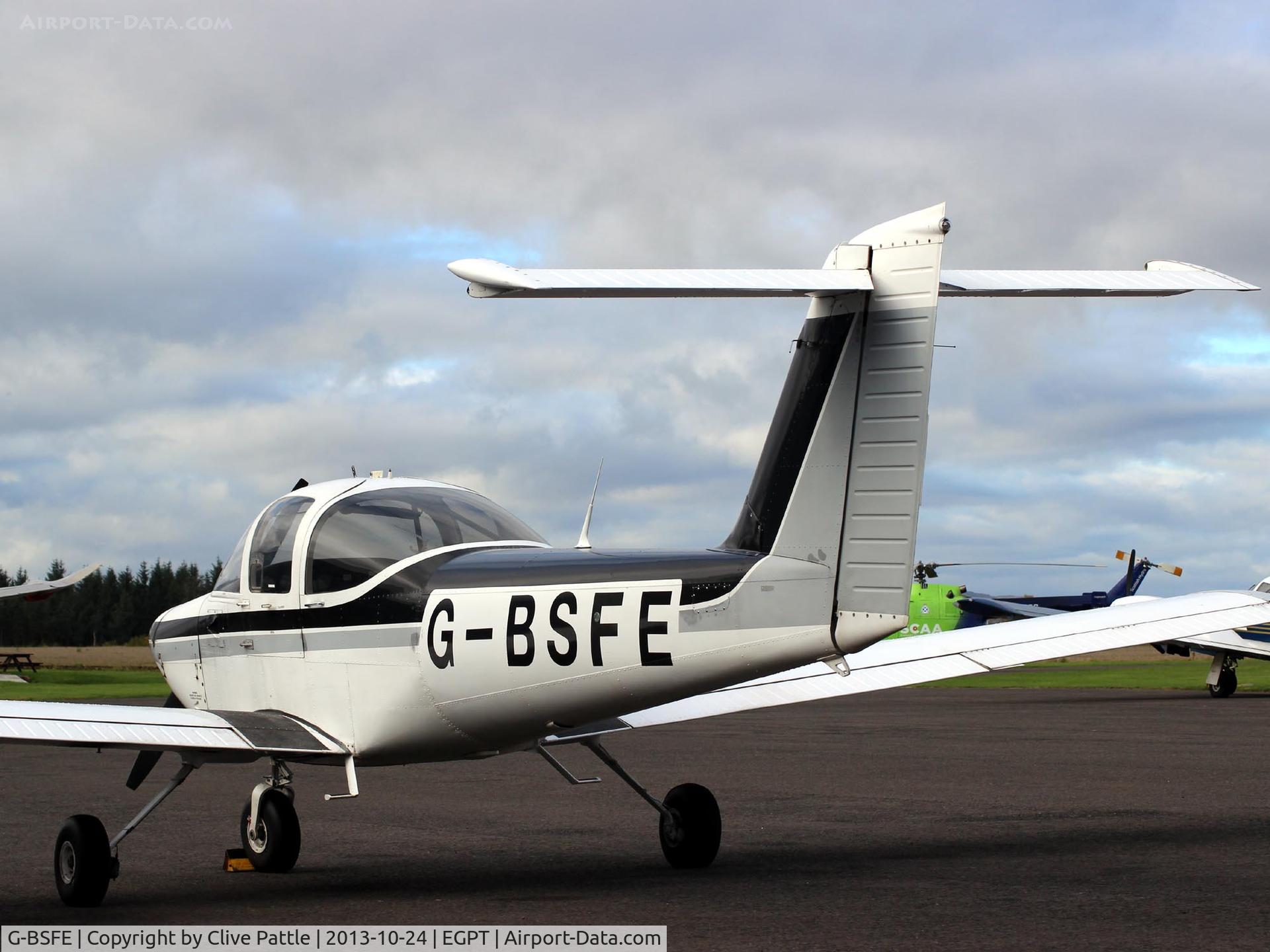 G-BSFE, 1982 Piper PA-38-112 Tomahawk Tomahawk C/N 38-82A0033, On the apron at Perth EGPT