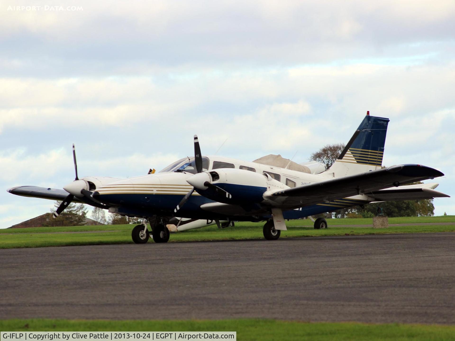 G-IFLP, 1980 Piper PA-34-200T Seneca C/N 34-8070029, Parked up at Perth EGPT