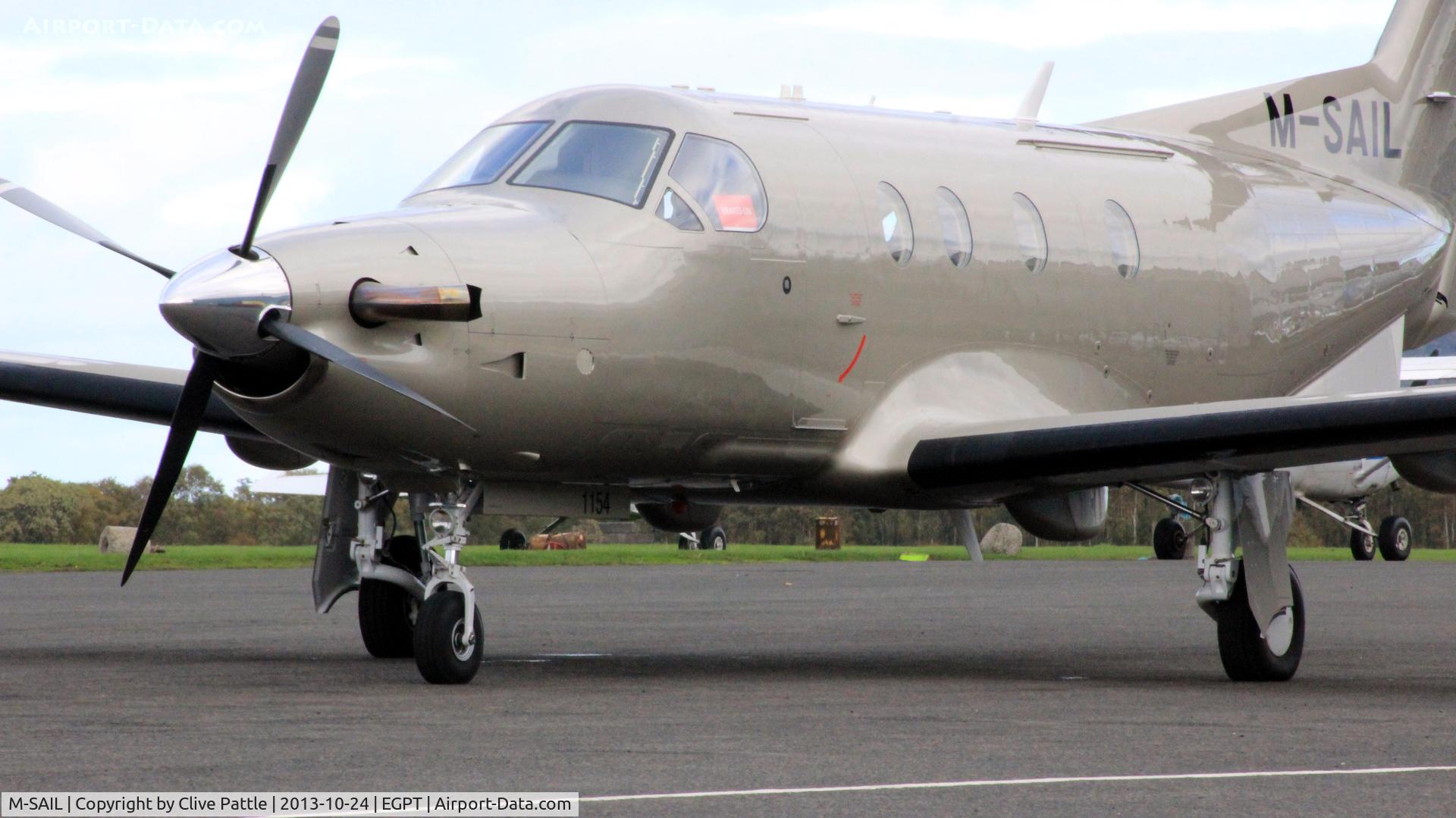 M-SAIL, 2009 Pilatus PC-12/47E C/N 1154, Parked up at Perth EGPT