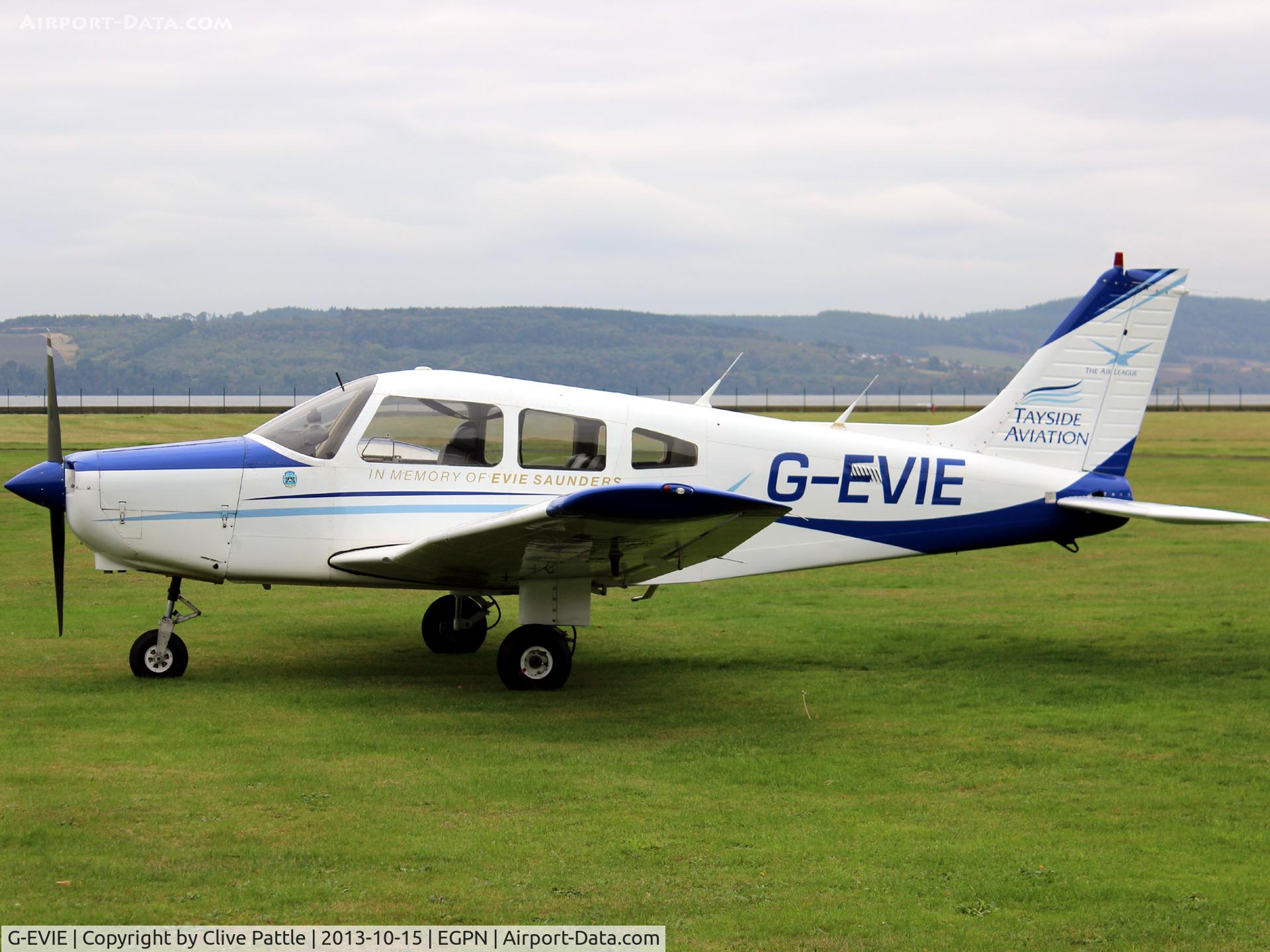 G-EVIE, 1983 Piper PA-28-161 Cherokee Warrior II C/N 28-8316043, Pictured at its base at Dundee Riverside EGPN