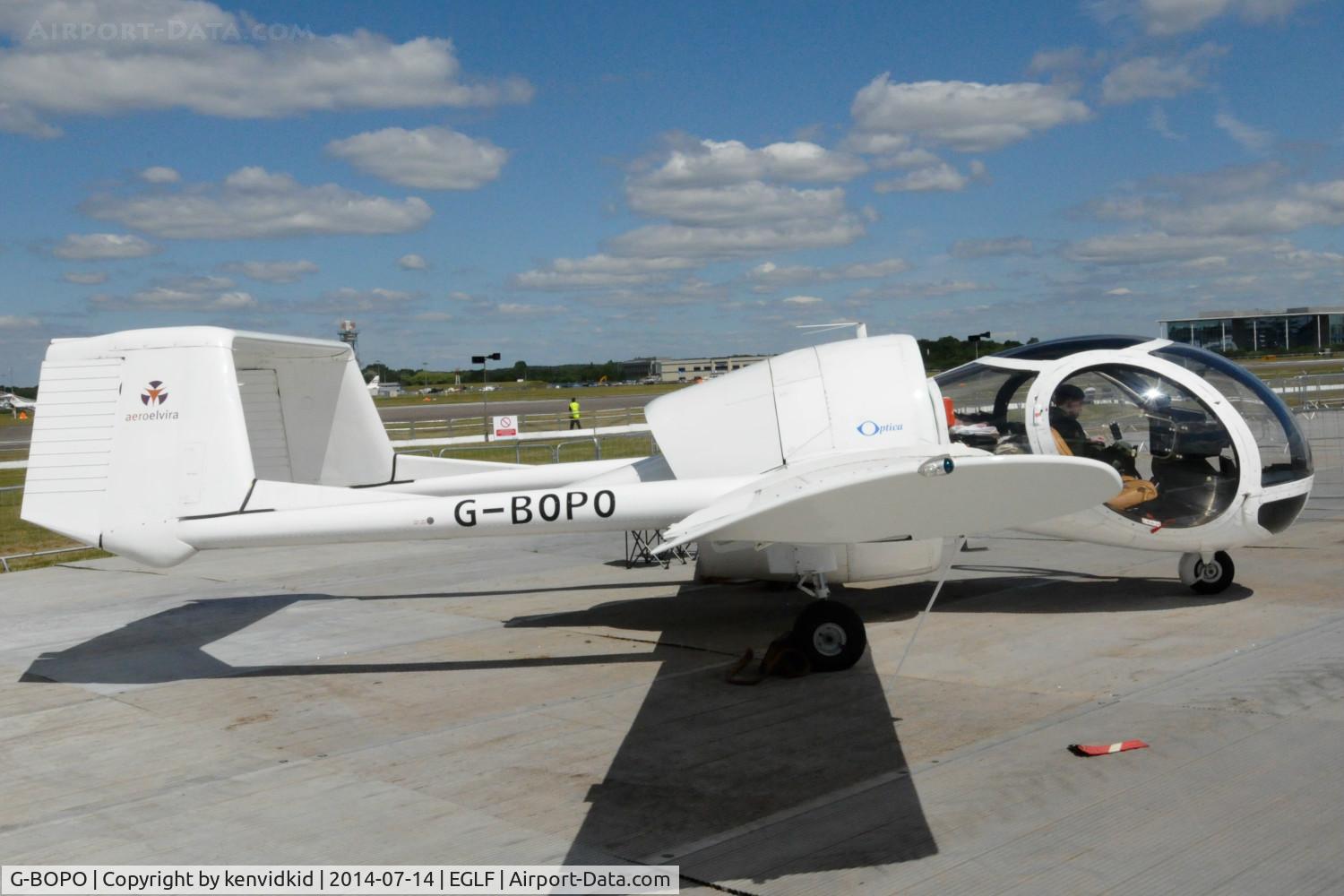 G-BOPO, 1993 Edgley EA7 Optica C/N EA7-021, On static display at FIA 2014.