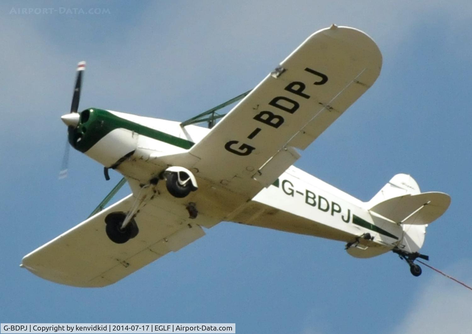 G-BDPJ, 1965 Piper PA-25-235 Pawnee C/N 25-3665, Banner towing at FIA 2014.