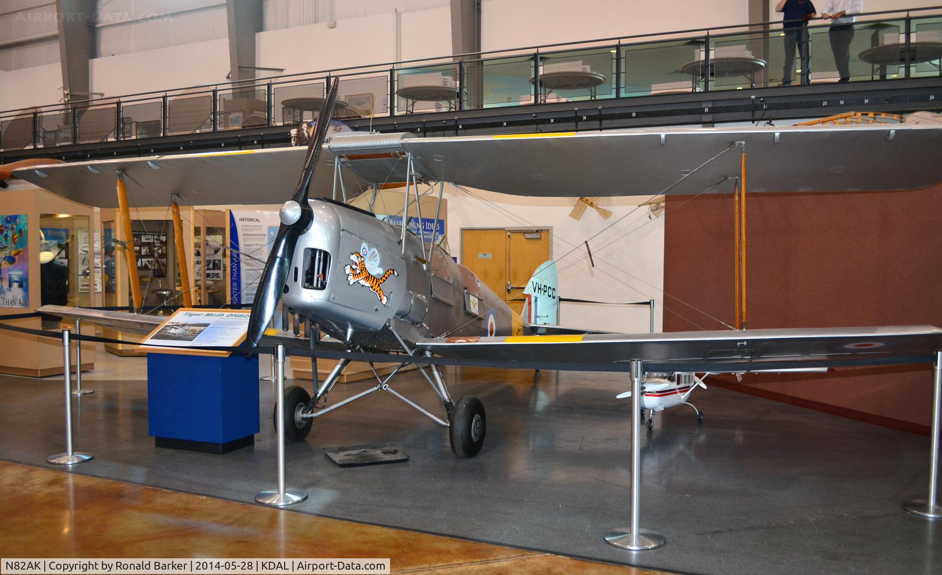 N82AK, 1940 De Havilland DH-82A Tiger Moth II Tiger Moth II C/N 85605, VH-PCC Frontiers of Flight Museum DAL