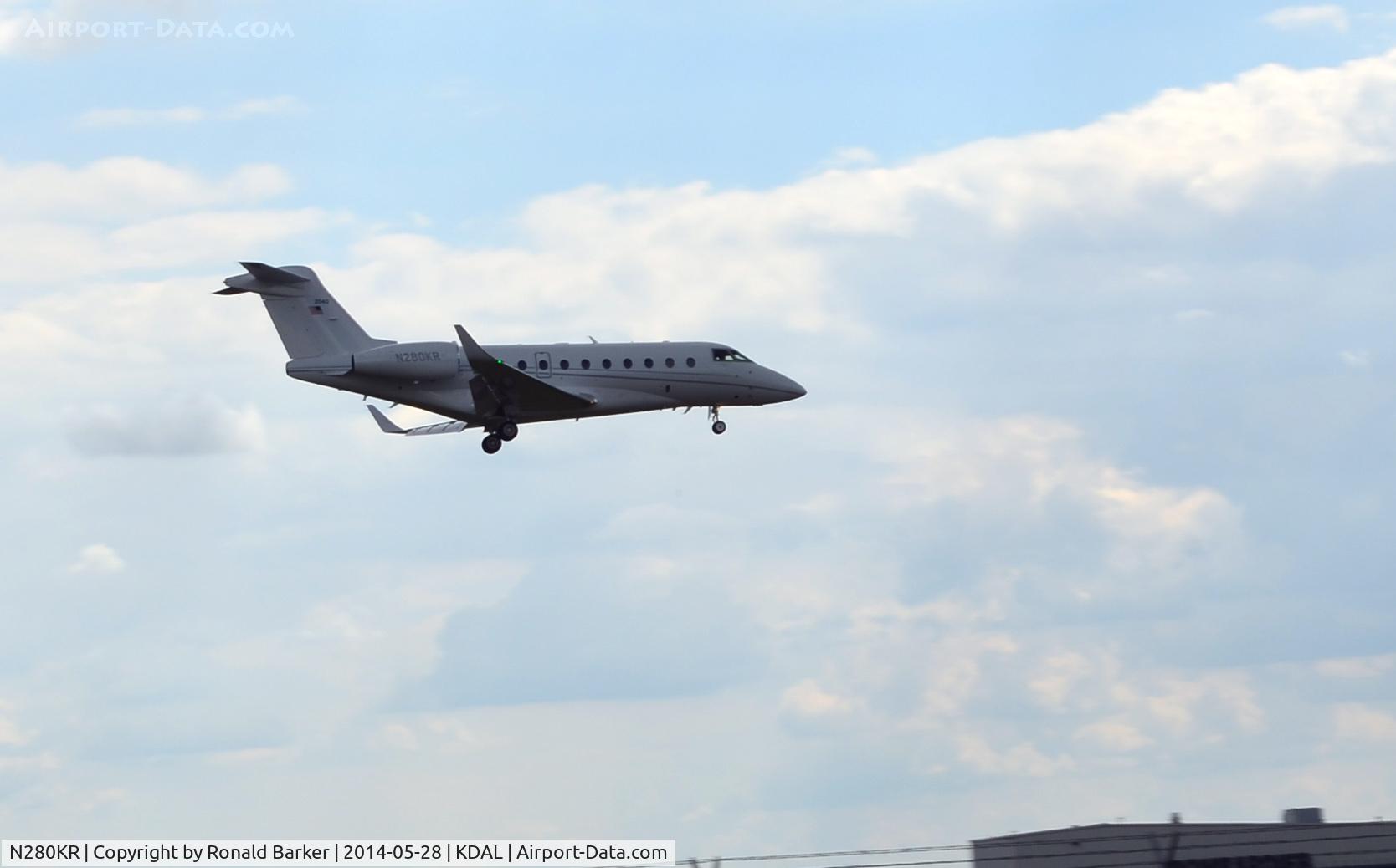 N280KR, 2014 Israel Aircraft Industries Gulfstream G280 C/N 2040, Landing DAL