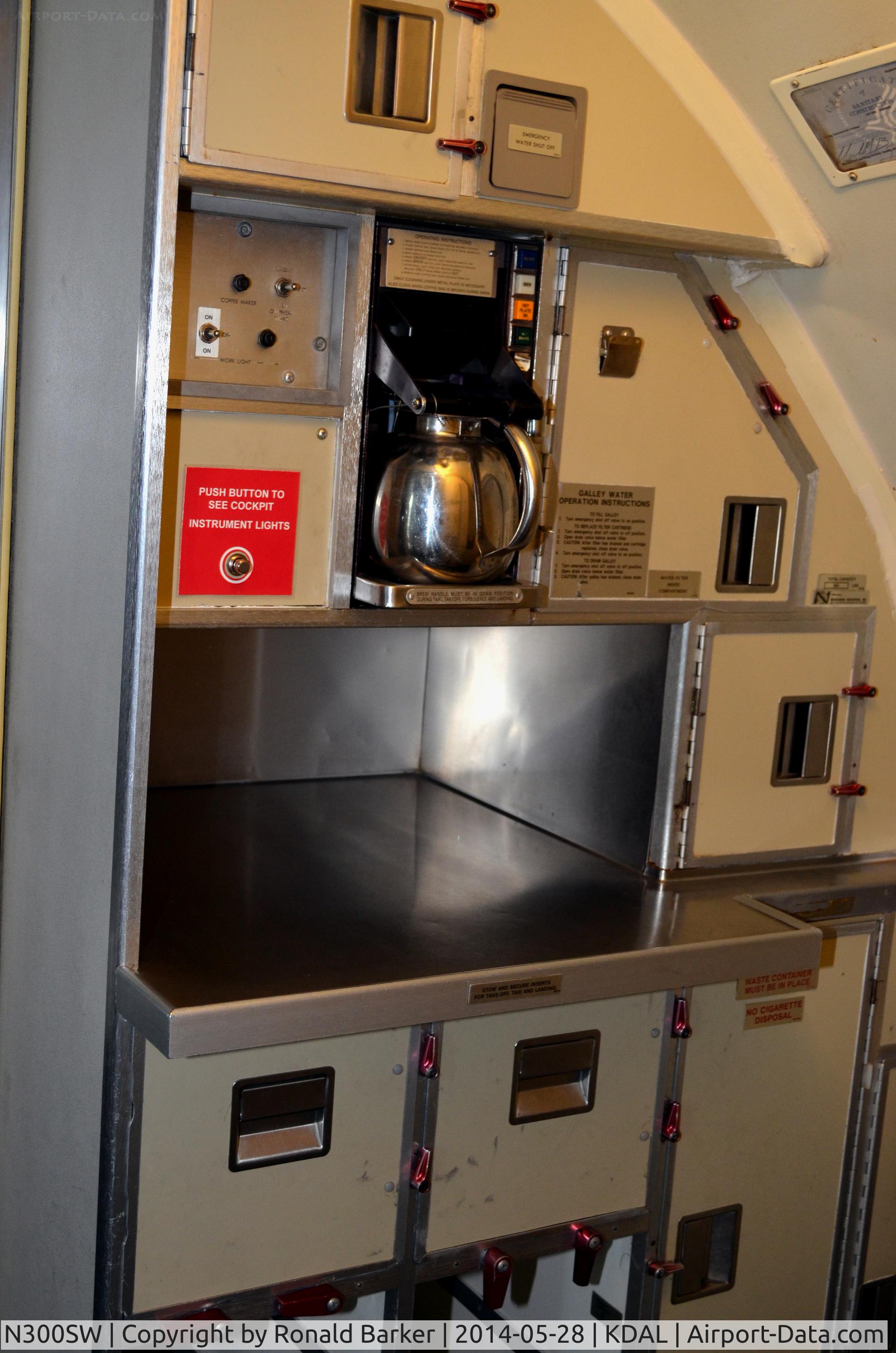 N300SW, 1984 Boeing 737-3H4 C/N 22940, Aircraft galley Frontiers of Flight Museum DAL