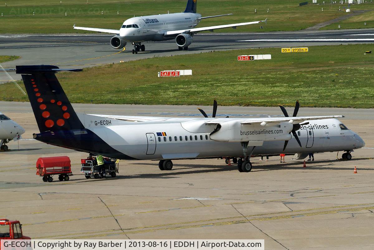 G-ECOH, 2008 De Havilland Canada DHC-8-402Q Dash 8 C/N 4221, De Havilland Canada DHC-8Q-402 Dash 8 [4221] (Brussels Airlines) Hamburg-Fuhlsbuettel~D 16/08/2013