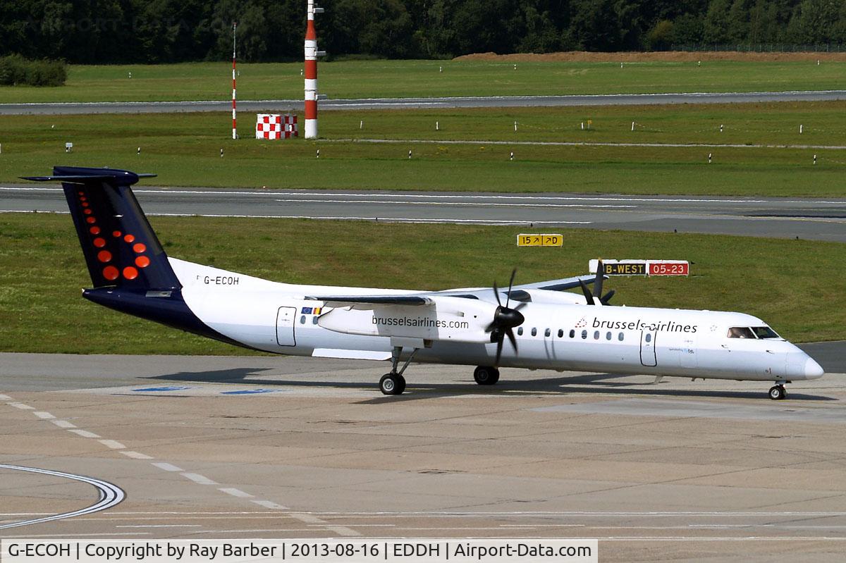 G-ECOH, 2008 De Havilland Canada DHC-8-402Q Dash 8 C/N 4221, De Havilland Canada DHC-8Q-402 Dash 8 [4221] (Brussels Airlines) Hamburg-Fuhlsbuettel~D 16/08/2013