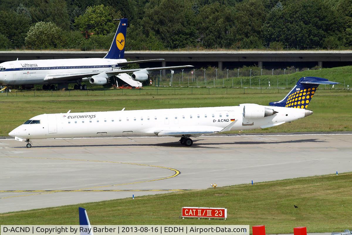 D-ACND, 2009 Bombardier CRJ-701 (CL-600-2C10) Regional Jet C/N 15238, Canadair CRJ- 900LR [15238] (Lufthansa Regional/Eurowings) Hamburg-Fuhlsbuettel~D 16/08/2013