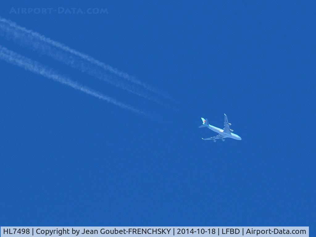 HL7498, 1996 Boeing 747-4B5 C/N 26402, KAL914 MADRID to SEOUL, level 340, 530 kts.