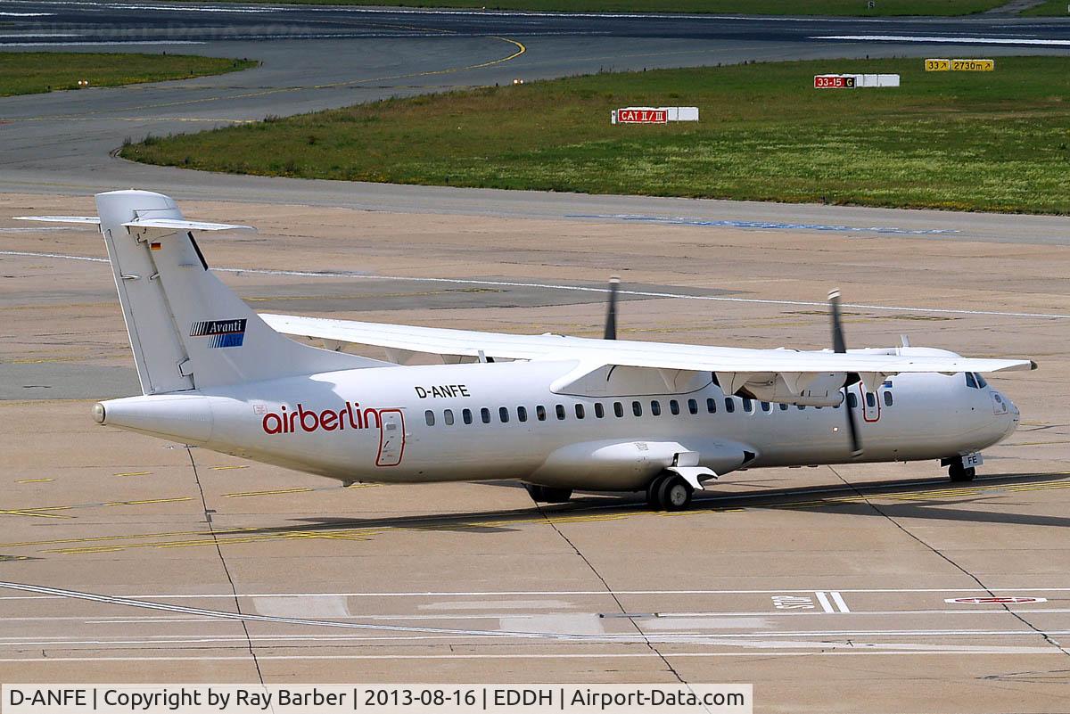 D-ANFE, 1992 ATR 72-202F C/N 294, ATR-72-202 [294] (Air Berlin/Avanti Air) Hamburg-Fuhlsbuettel~D 16/08/2013