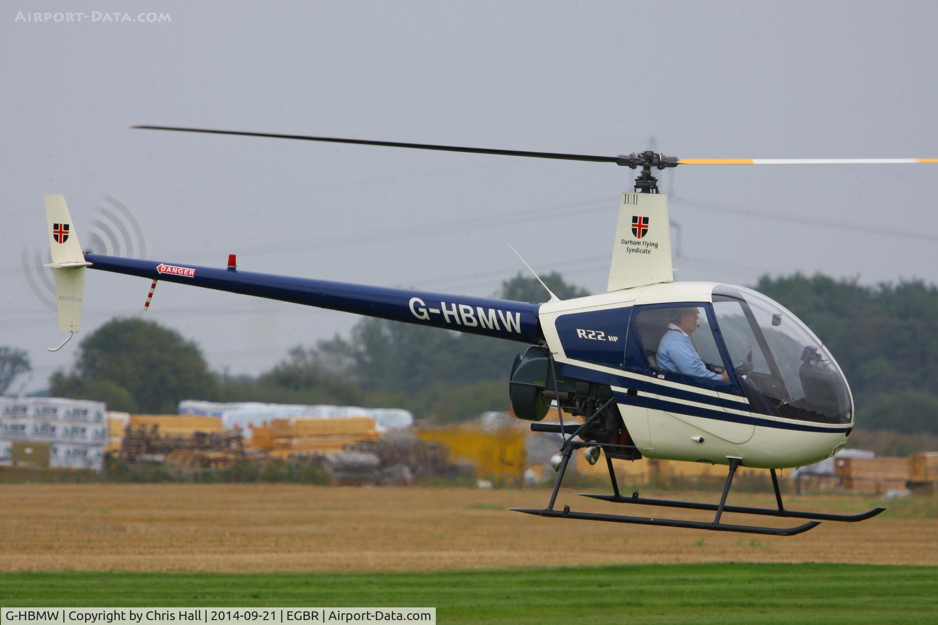 G-HBMW, 1981 Robinson R22 C/N 0170, at Breighton's Heli Fly-in, 2014