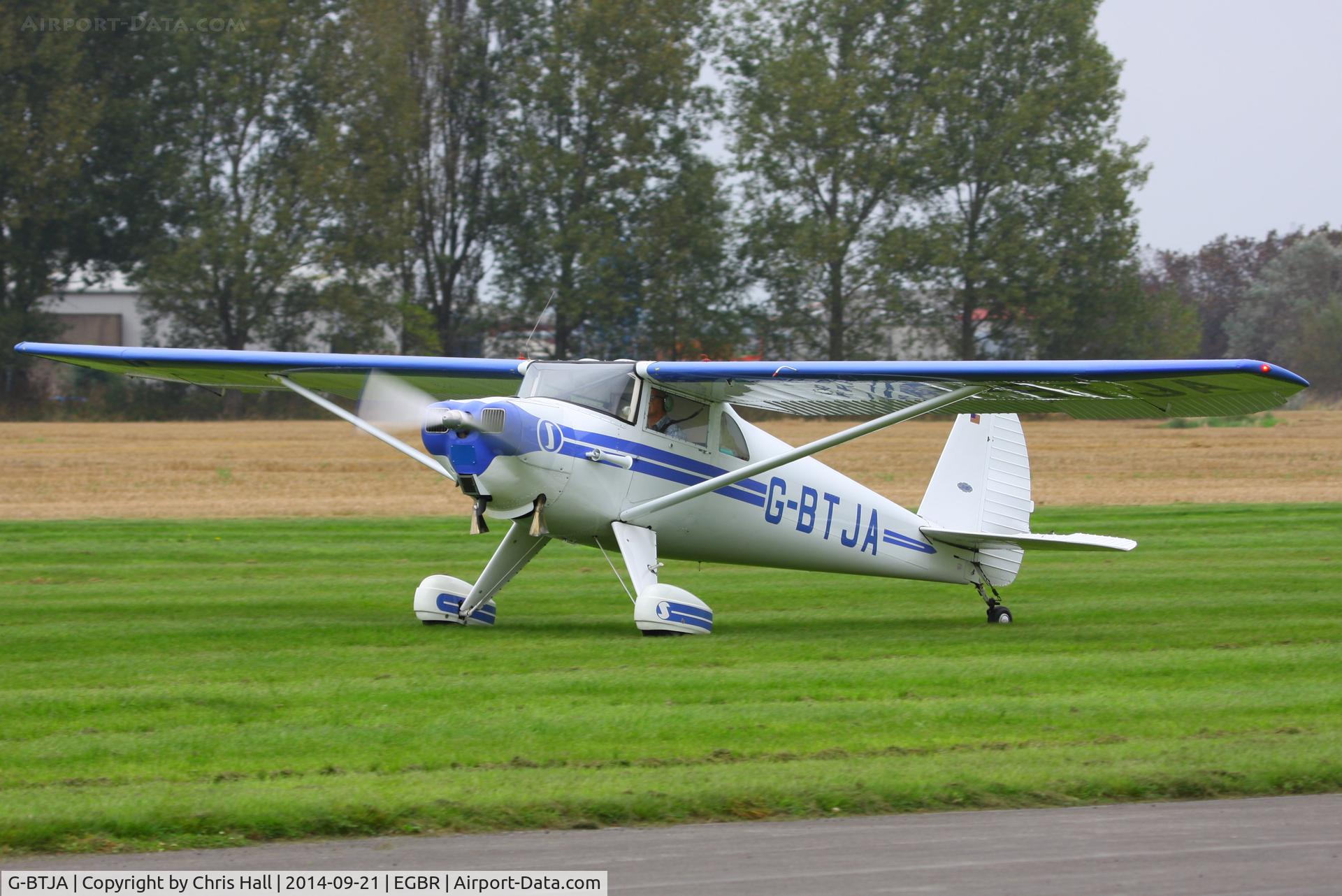 G-BTJA, 1947 Luscombe 8E Silvaire C/N 5037, at Breighton's Heli Fly-in, 2014