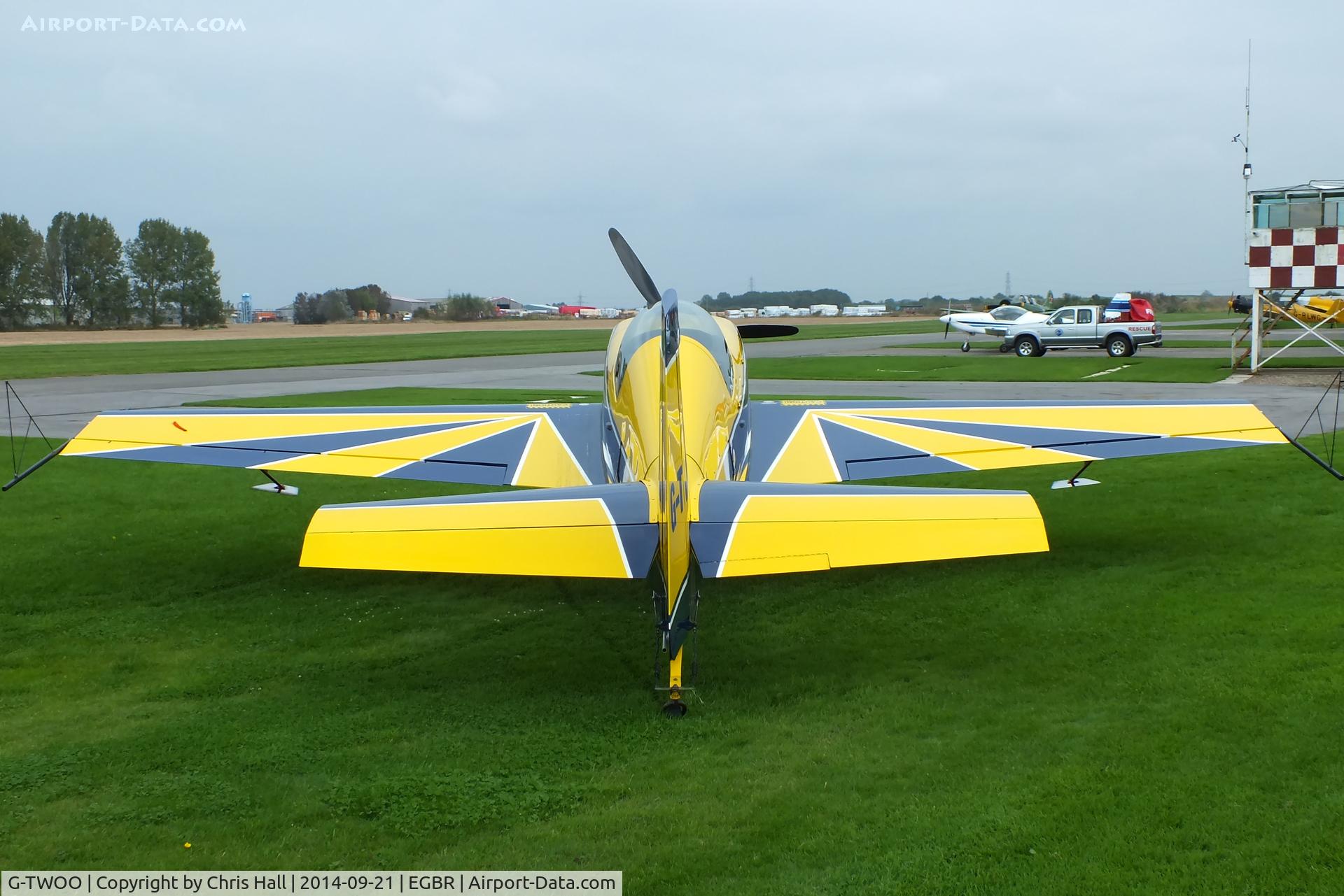 G-TWOO, 1996 Extra EA-300/200 C/N 05, at Breighton's Heli Fly-in, 2014