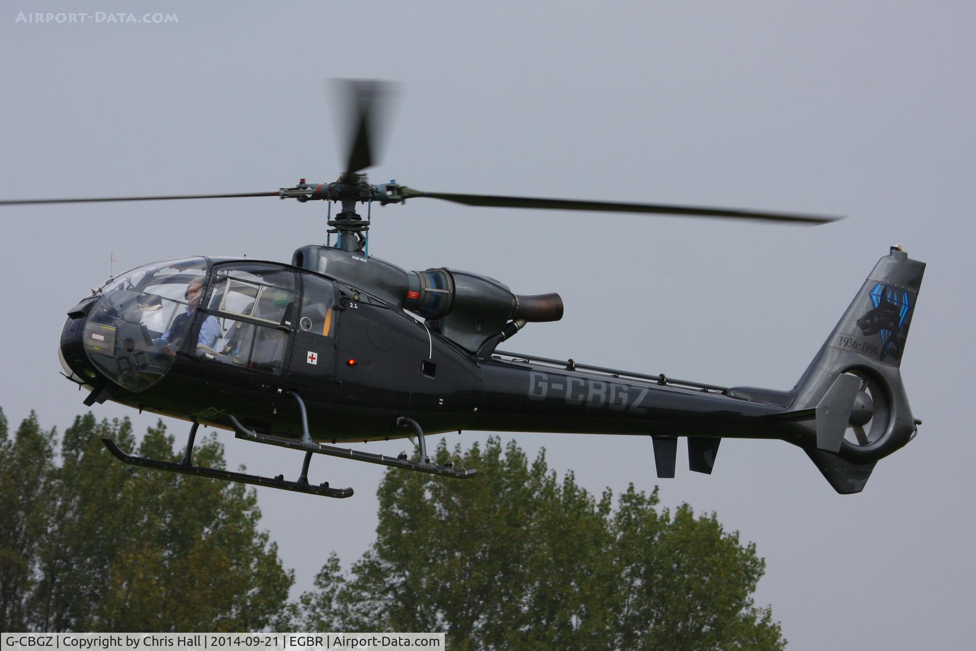 G-CBGZ, 1982 Westland SA-341C Gazelle HT2 C/N 1915, at Breighton's Heli Fly-in, 2014