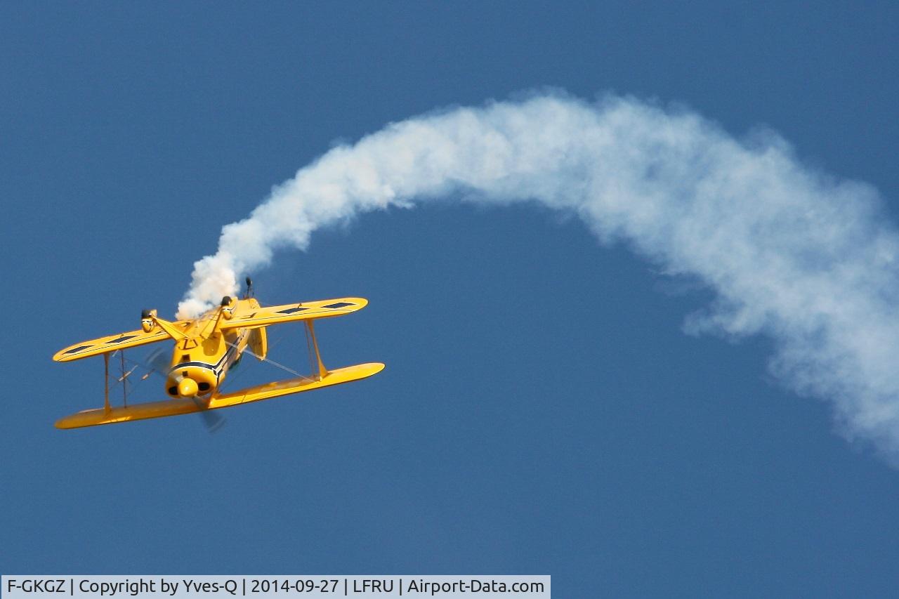 F-GKGZ, 1977 Pitts S-2A Special C/N 2149, Pitts S-2A Special, Solo display, Morlaix-Ploujean airport (LFRU-MXN) air show in september 2014