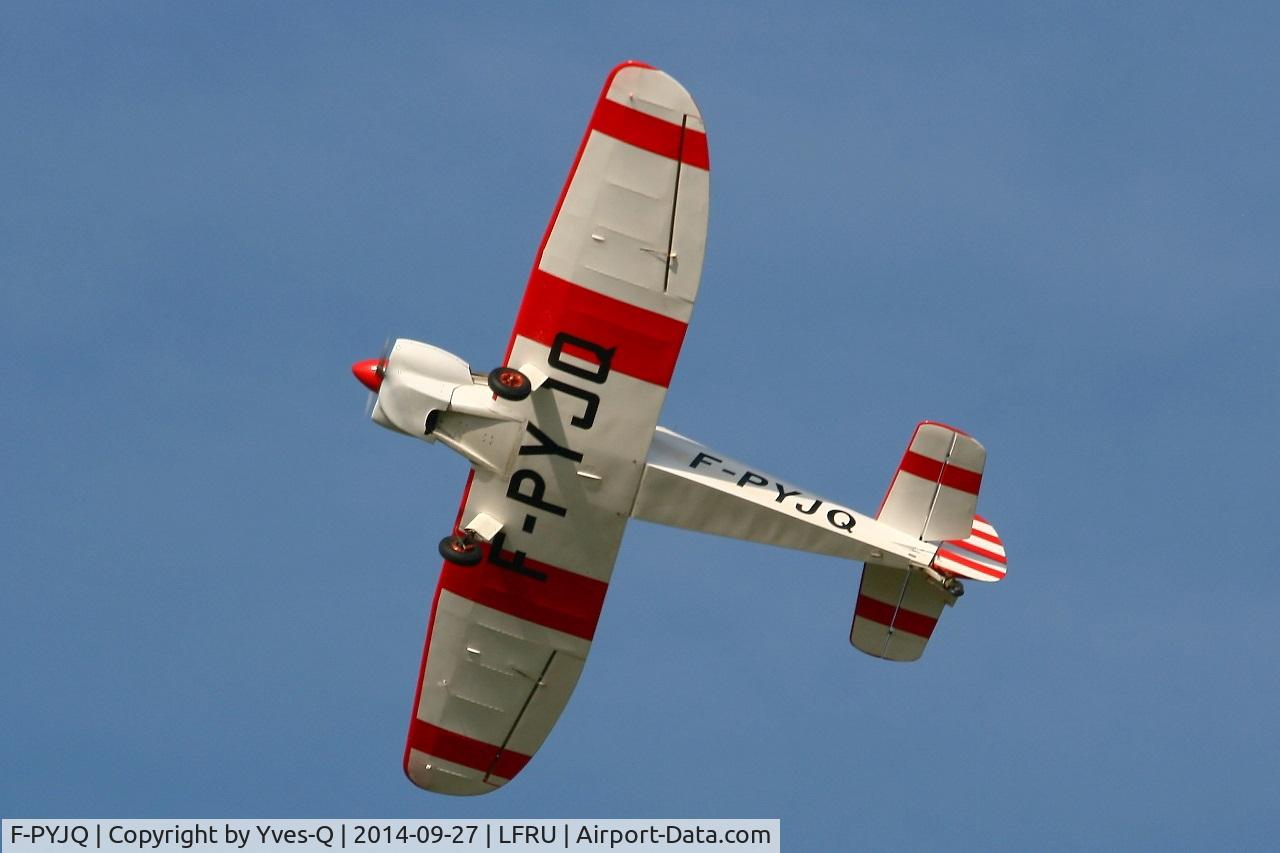 F-PYJQ, 1981 Nicollier HN-433 Menestrel C/N 02, Nicollier HN-433 Menestrel, Solo display, Morlaix-Ploujean airport (LFRU-MXN) air show in september 2014