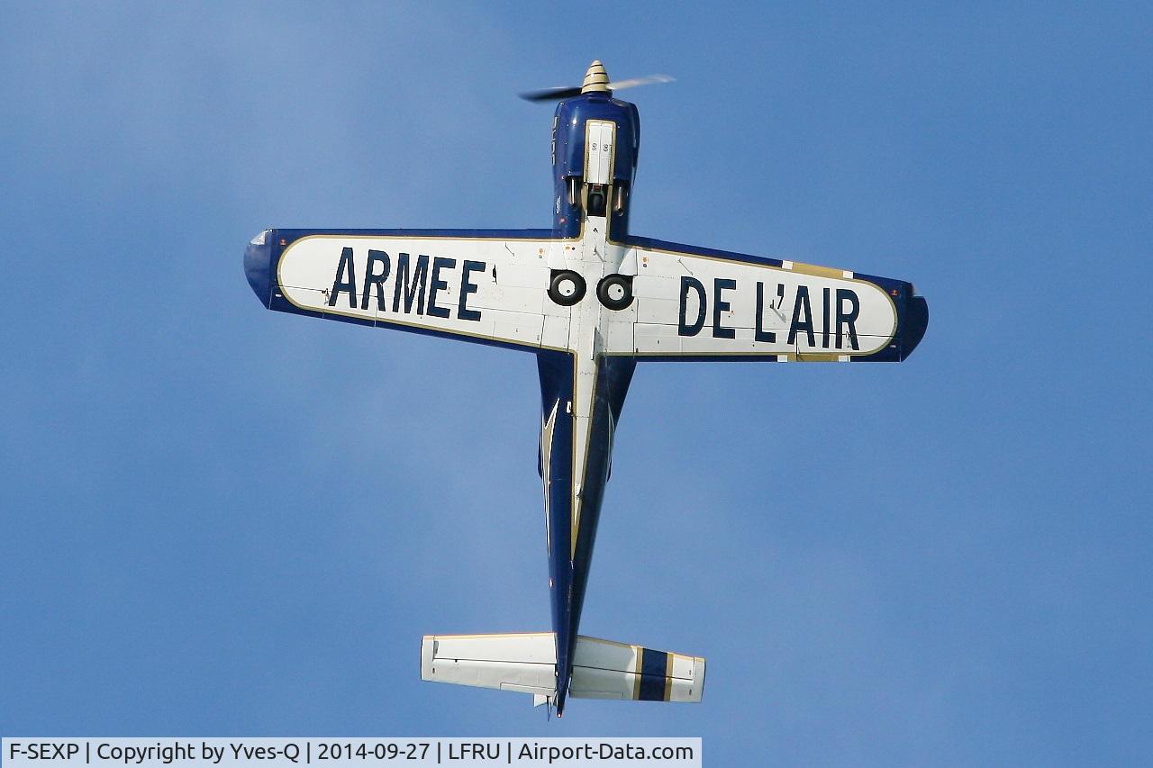 F-SEXP, Socata TB-30 Epsilon C/N 99, Socata TB30 Epsilon (F-SEXP), French Air Force Aerobatic Team Cartouche Doré, Morlaix-Ploujean airport (LFRU-MXN) air show in september 2014