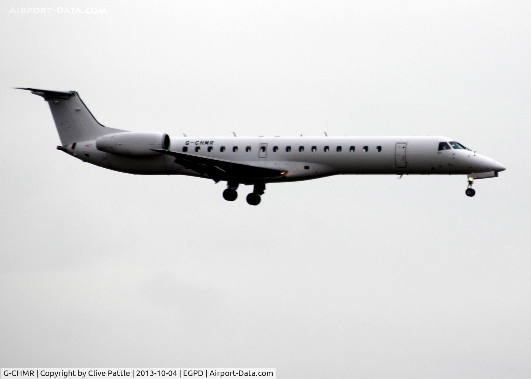 G-CHMR, 2001 Embraer EMB-145MP (ERJ-145MP) C/N 145405, Unpainted on finals for landing at Aberdeen EGPD