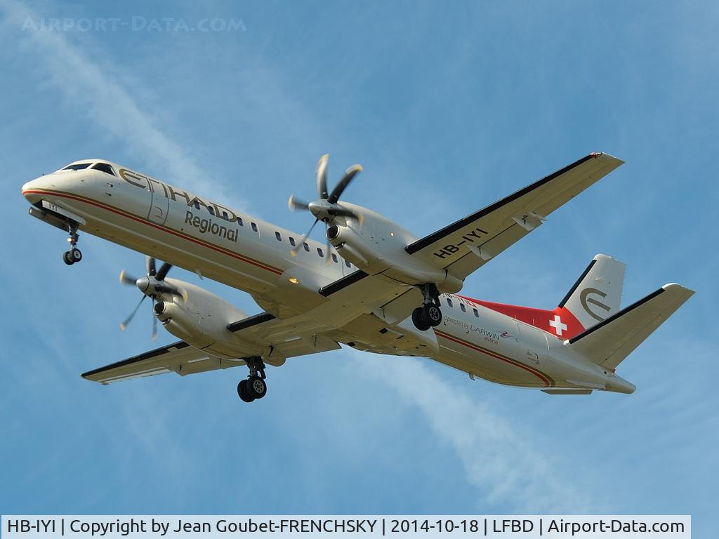 HB-IYI, 1995 Saab 2000 C/N 2000-016, Darwin Airlines 