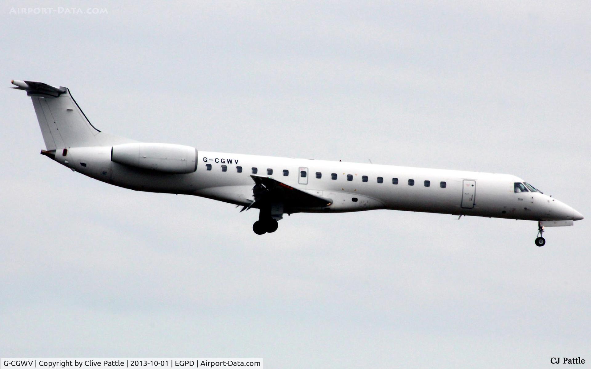 G-CGWV, 2000 Embraer ERJ-145MP (EMB-145MP) C/N 145362, Unpainted on finals to Aberdeen