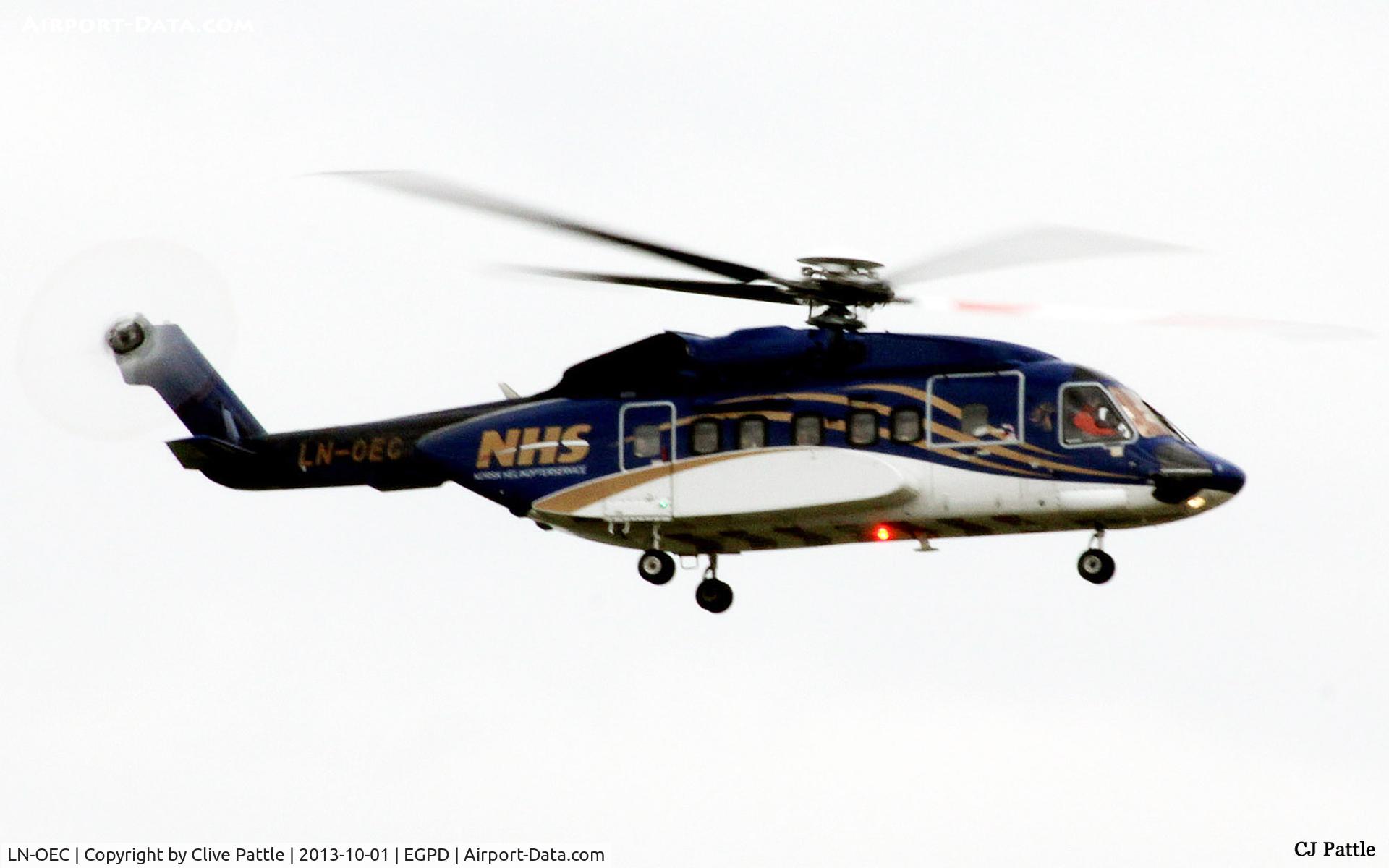 LN-OEC, 2012 Sikorsky S-92A C/N 920181, On finals to Aberdeen