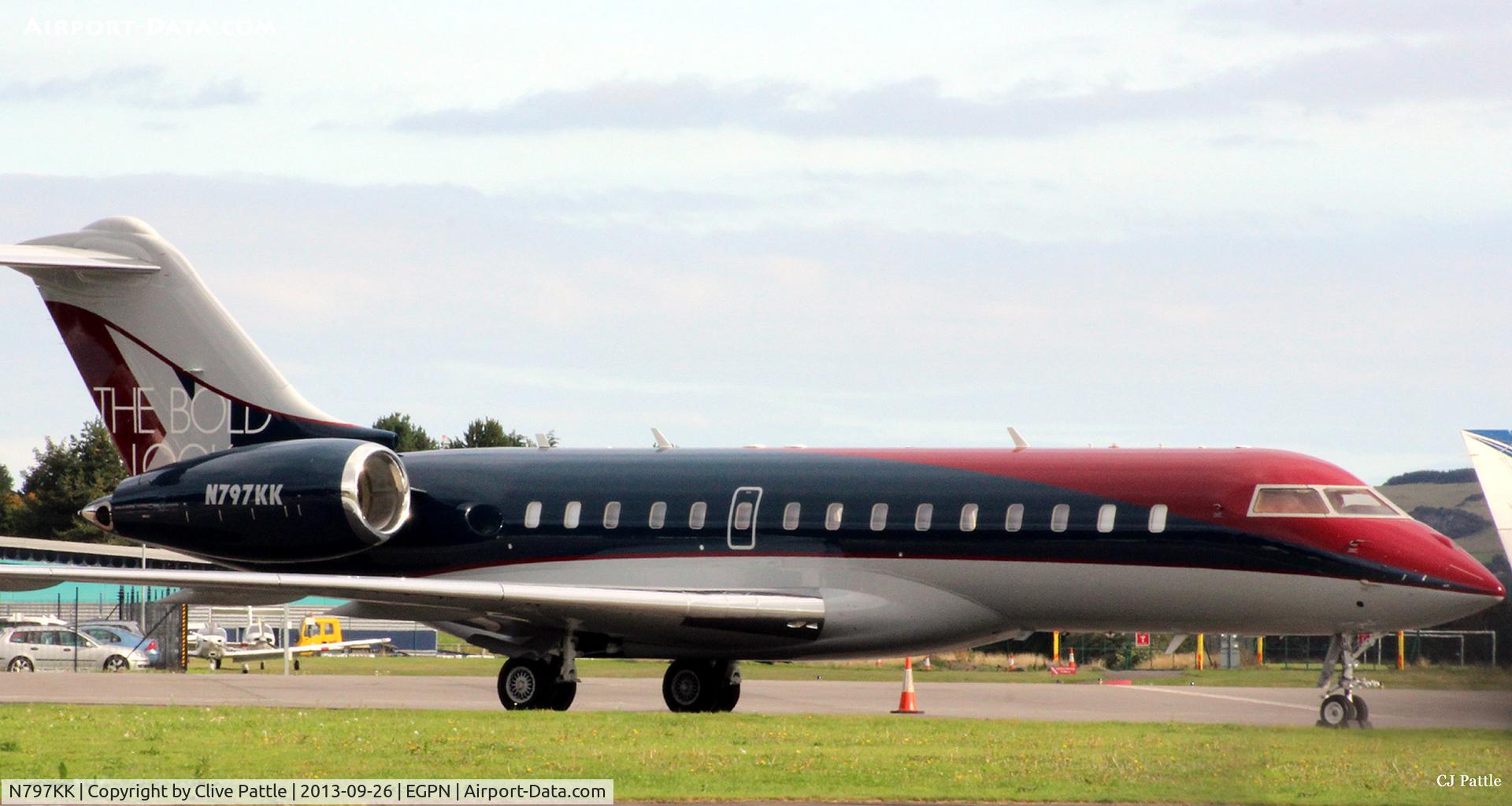N797KK, 2008 Bombardier BD-700-1A10 Global Express C/N 9290, On the apron at Dundee