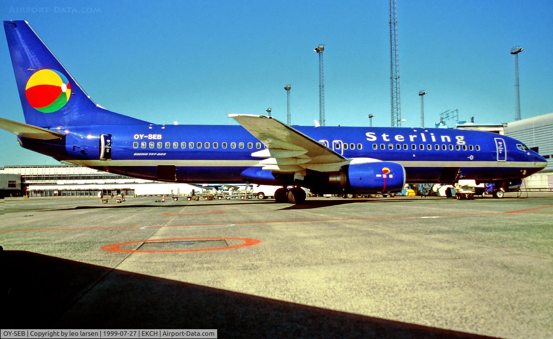 OY-SEB, 1998 Boeing 737-8Q8 C/N 28214, Copenhagen 27.7.99