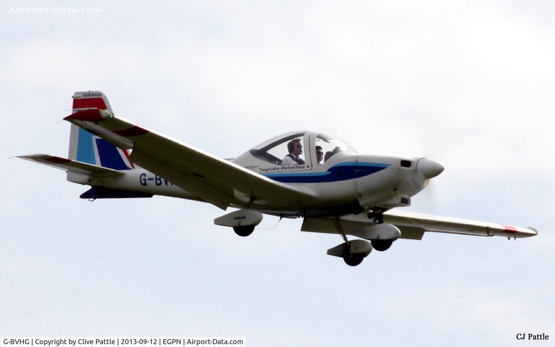 G-BVHG, 1994 Grob G-115D-2 C/N 82012, On finals for Dundee Riverside EGPN in service with Tayside Aviation - sold/transferred to Austria in March 2016 as OE-?