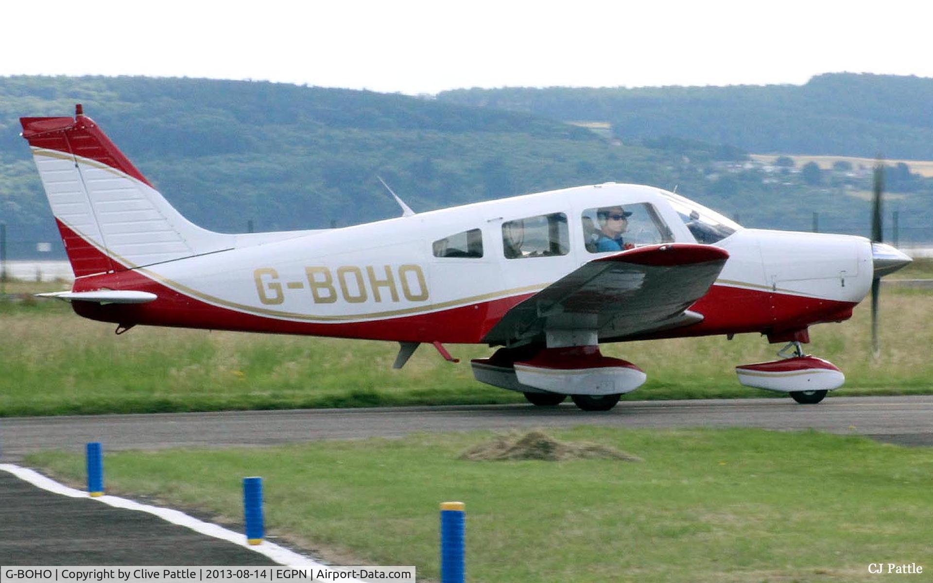 G-BOHO, 1980 Piper PA-28-161 Cherokee Warrior II C/N 28-8016196, Taxy for departure