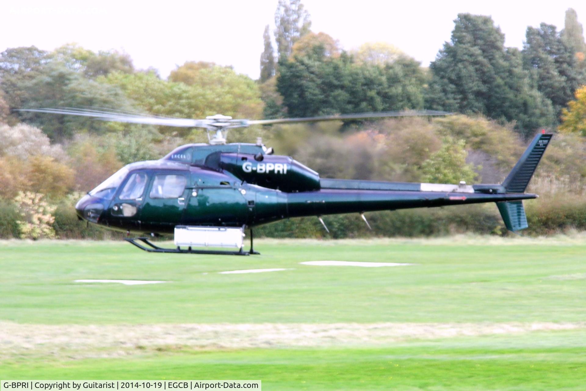 G-BPRI, 1982 Aerospatiale AS-355F-1 Twin Squirrel C/N 5181, A splash and dash at Barton