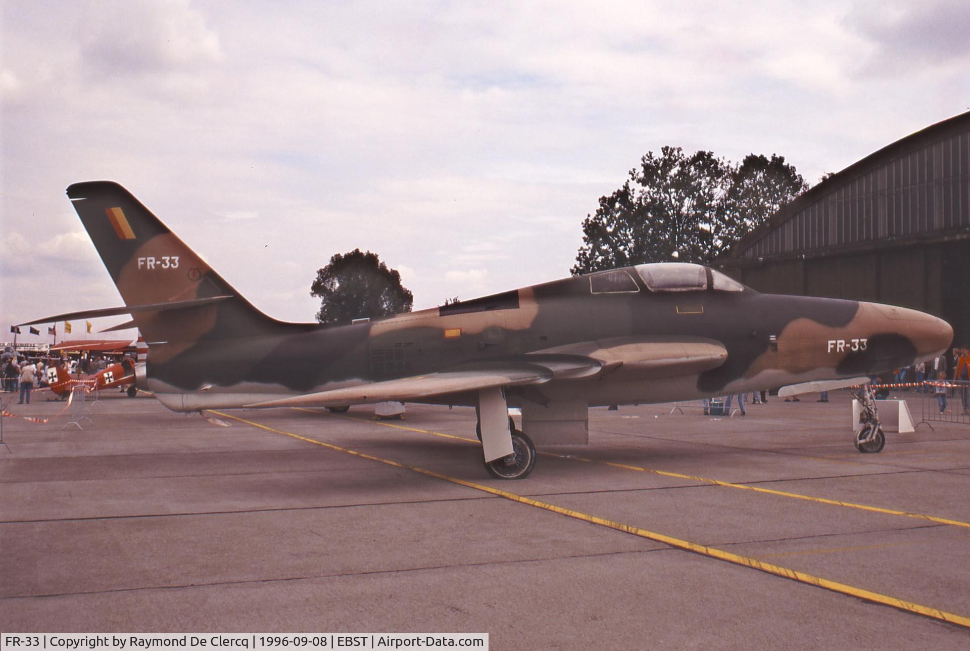 FR-33, 1953 Republic RF-84F-46-RE Thunderflash C/N Not found FR-33, At the Brustem Airshow on 8-9-1996.