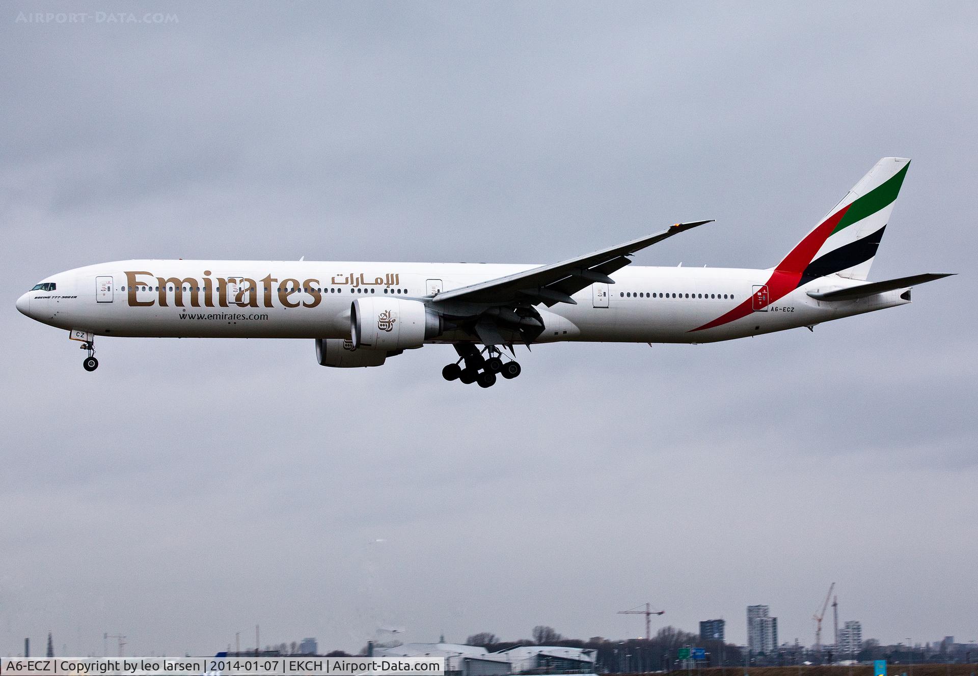A6-ECZ, 2010 Boeing 777-31H/ER C/N 38983, Copenhagen 7.1.14
