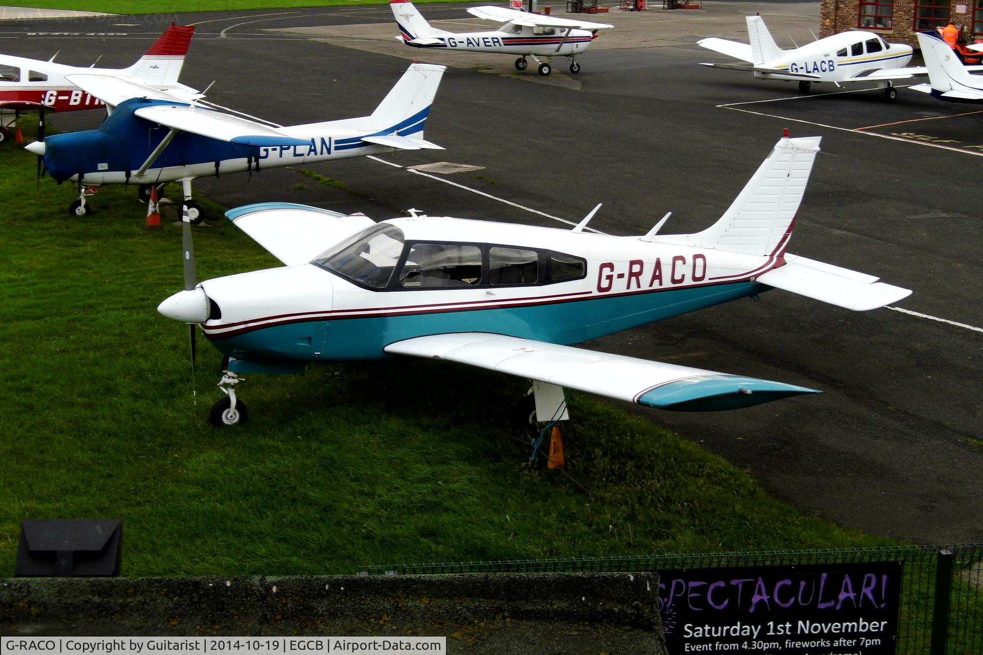 G-RACO, 1975 Piper PA-28R-200 Cherokee Arrow C/N 28R-7535300, City Airport Manchester