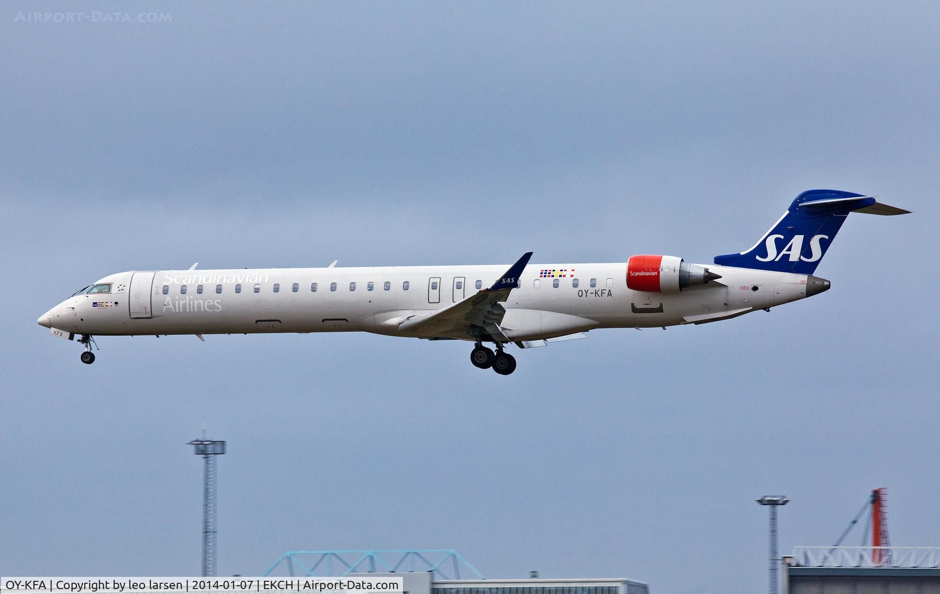 OY-KFA, 2008 Bombardier CRJ-900 (CL-600-2D24) C/N 15206, Copenhagen 7.1.14