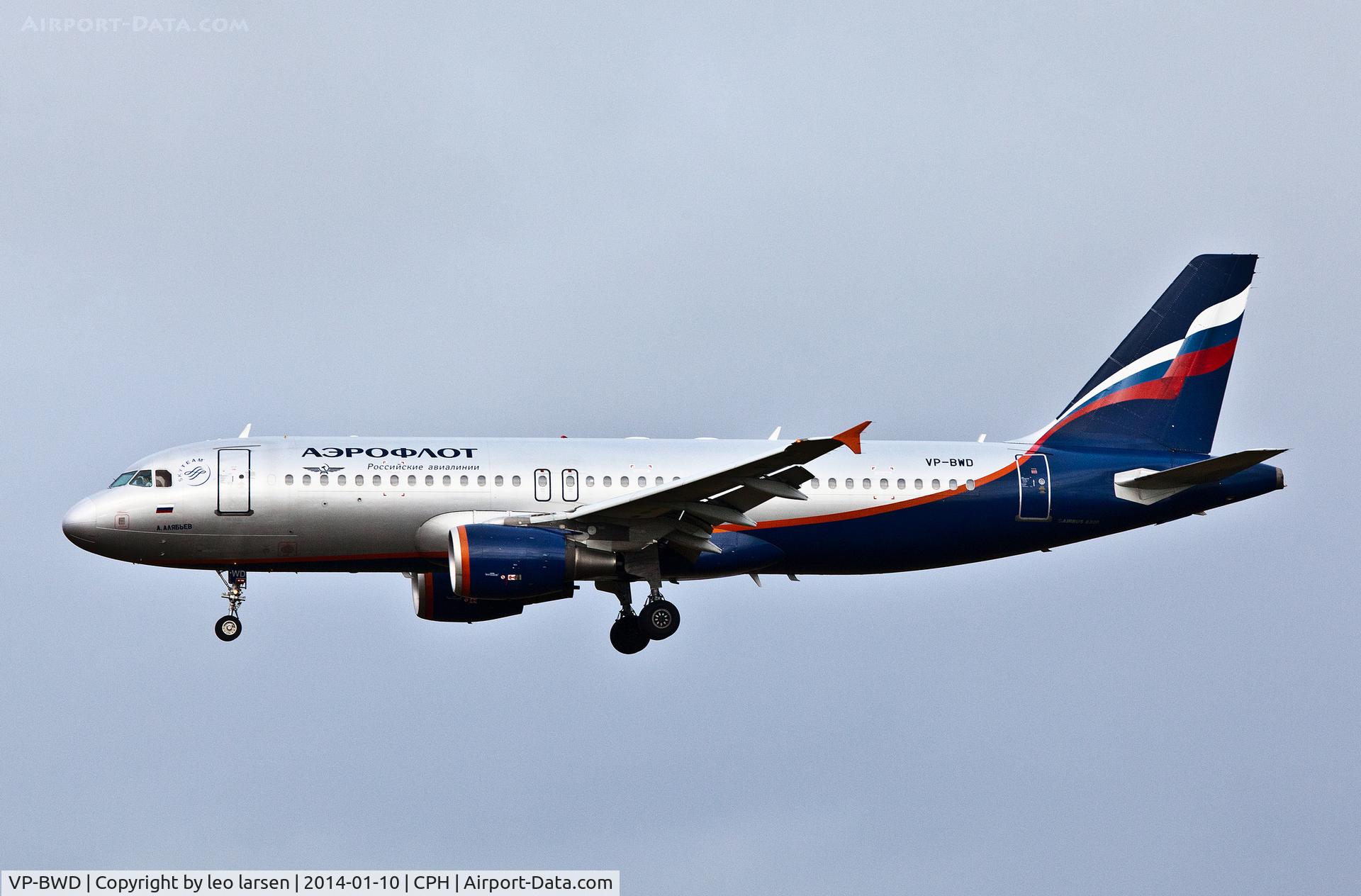 VP-BWD, 2003 Airbus A320-214 C/N 2116, Copenhagen 10.1.14