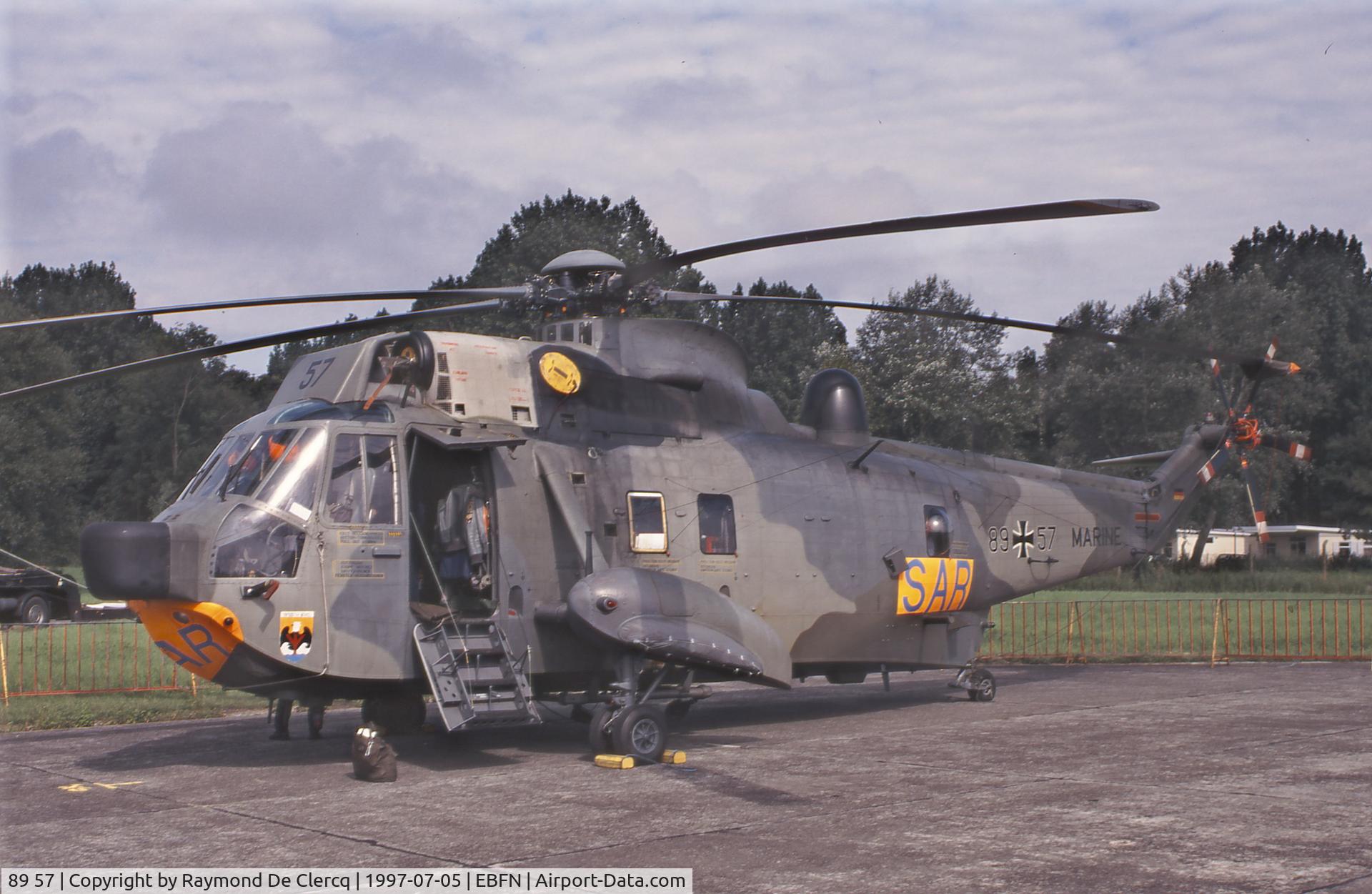 89 57, Westland Sea King Mk.41 C/N WA761/83, At the Koksijde Airshow 1997.