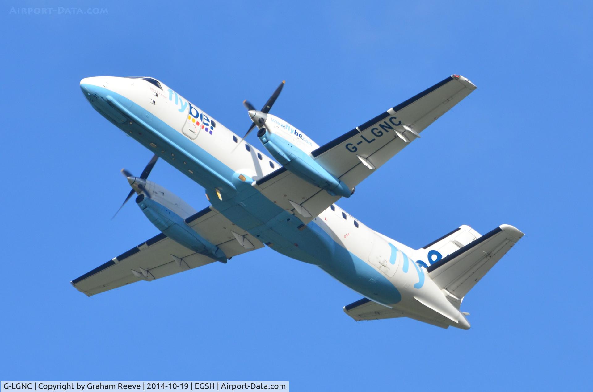 G-LGNC, 1992 Saab 340B C/N 340B-318, Departing for Edinburgh from runway 